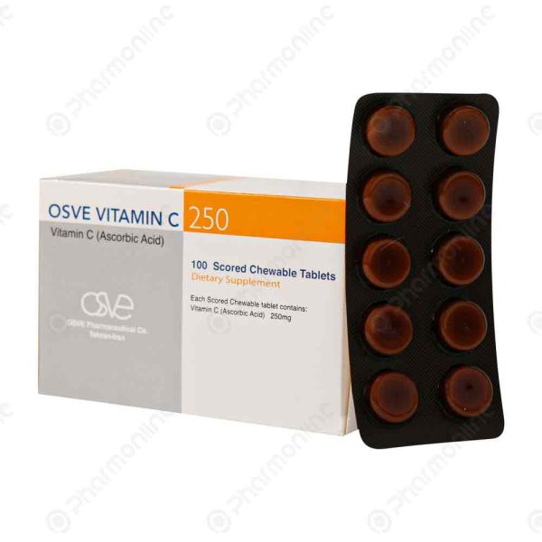 قرص جویدنی ویتامین C 250 میلی‌گرم اسوه