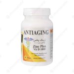 سافت ژل زینک پلاس ویتامین D 1000 آنتی ایجینگ 30 عددی