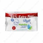 دستمال مرطوب پاک کننده آرایش دافی مناسب پوست خشک