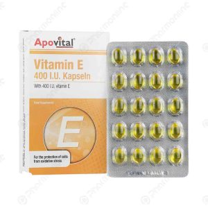 کپسول ژلاتینی نرم ویتامین E 400 واحد آپوویتال