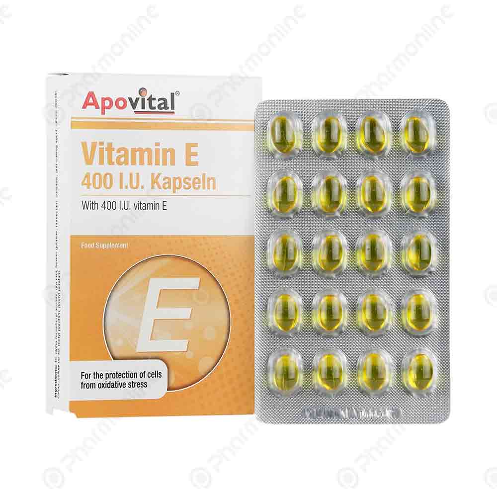کپسول ژلاتینی نرم ویتامین E 400 واحد آپوویتال