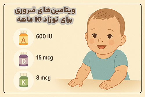 ویتامینهای ضروری برای نوزاد 10 ماهه
