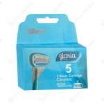 تیغ یدک سیستم 5 لبه مدل گلوریا لیدی سیلور